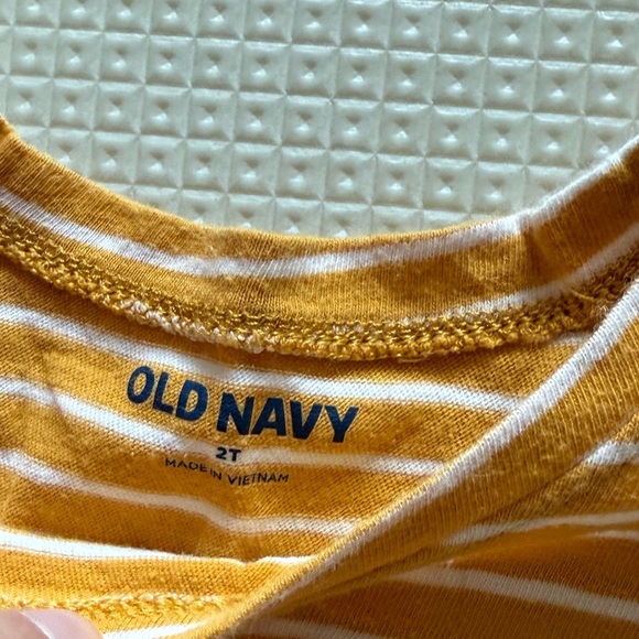 Old Navy|Baby girl,toddler cute outfit,yellow striped long sleeve & leggings•18M - Picture 3 of 5